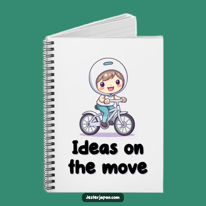 Funny Bicycle Riding Notebook: Jot Down Playful Ideas with Character's Smiling Journal