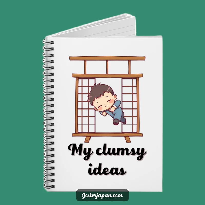Funny Chibi Shoji Trip Notebook - Journal Your Fumbles & Fun