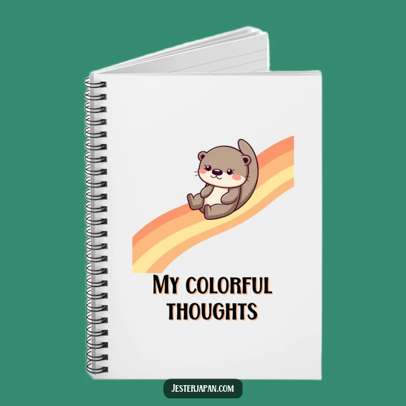 Funny Otter Rainbow Spiral Notebook - Cute Journal Gift