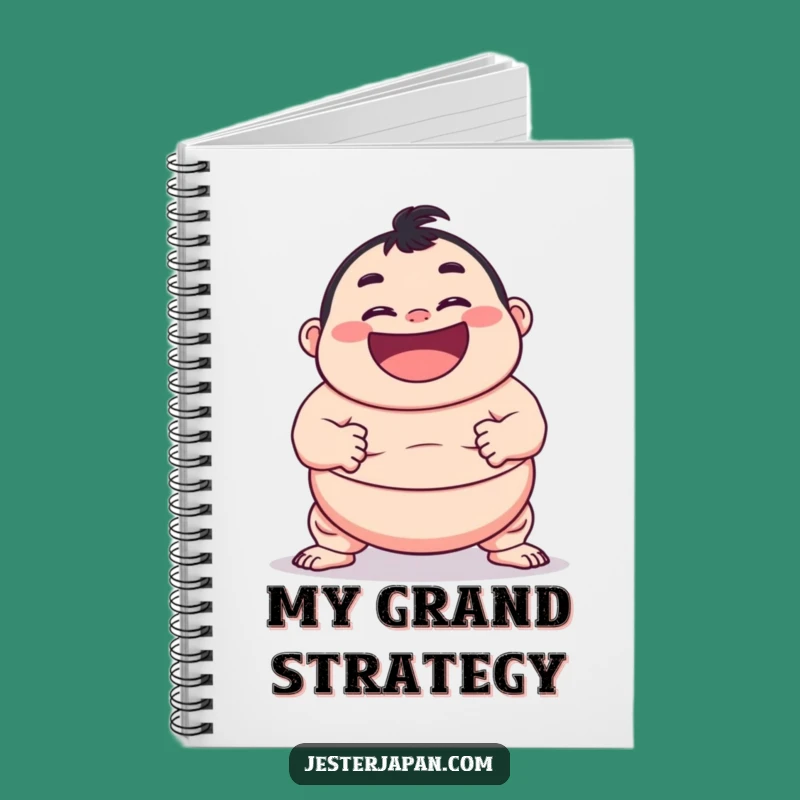 Funny Sumo Pose Notebook: Jot Down Laughs, Grinning Character, Perfect Gift for Writers