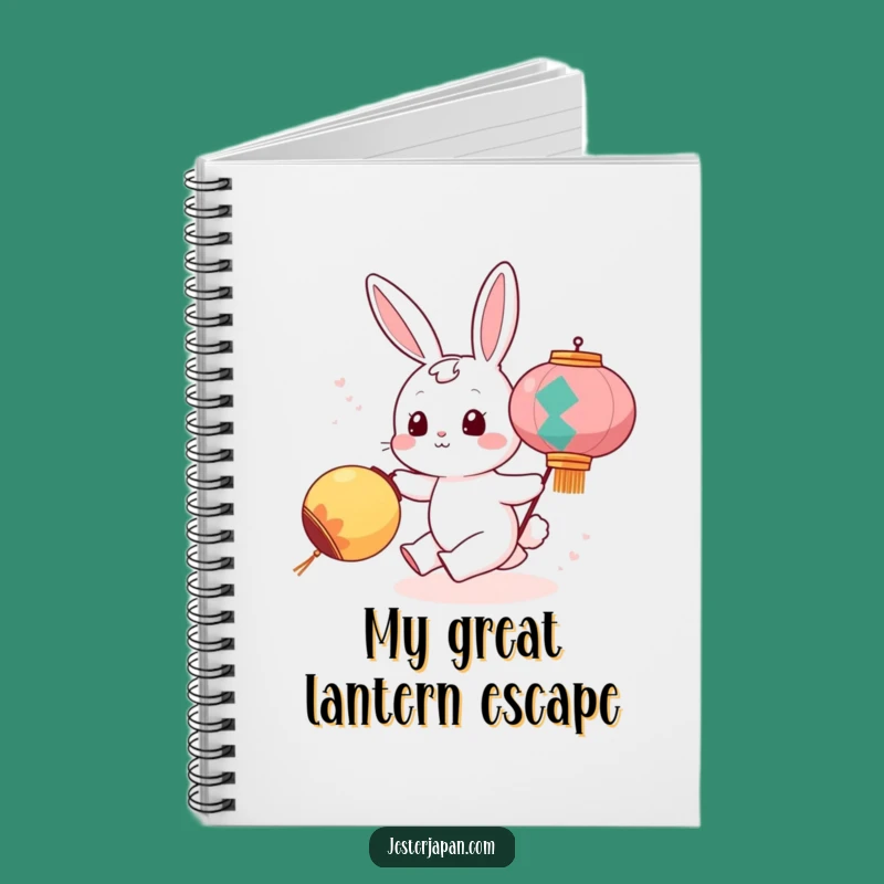 Funny Bunny Chasing Lantern Notebook: Jot Down Ideas with Playful, Whimsical Flair