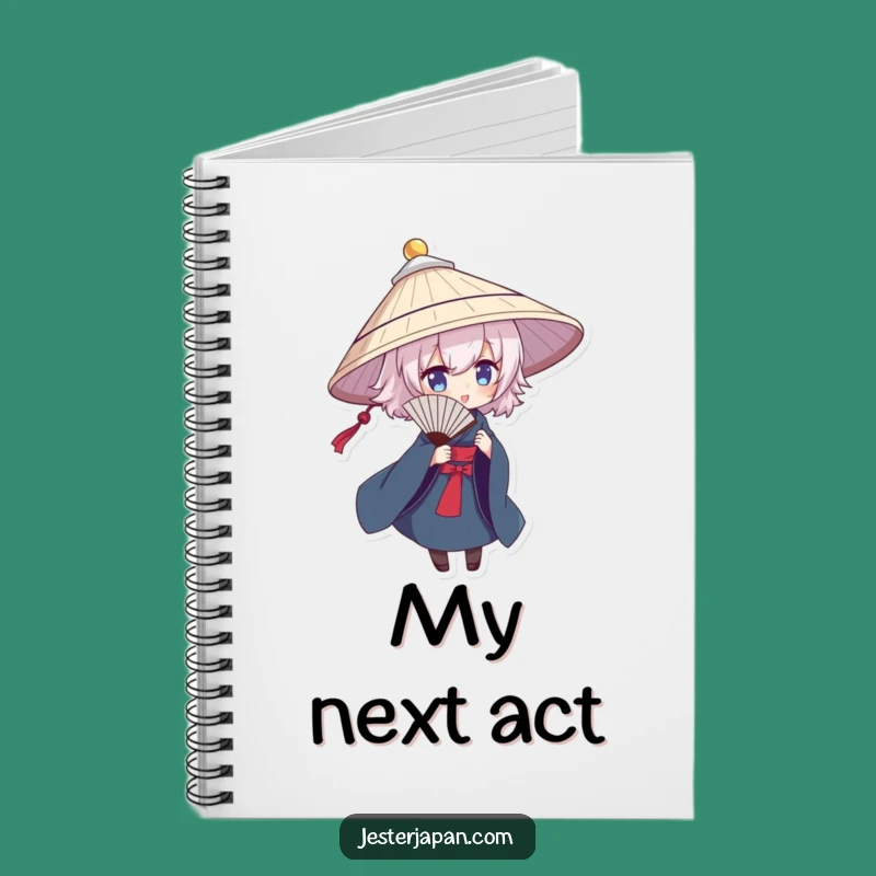 Funny Posed Fan Dancer Notebook, Traditional Hat Journal - Awesome Funny Gift