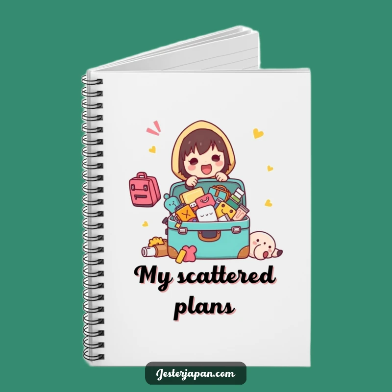 Funny Packing Kawaii Notebook: Jot Down Plans with Chaotic Character