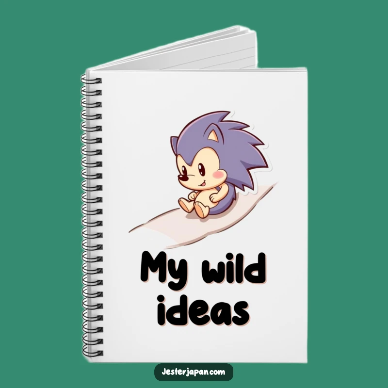 Funny Hedgehog Rolling Notebook - Cute Journal for Happy Notes