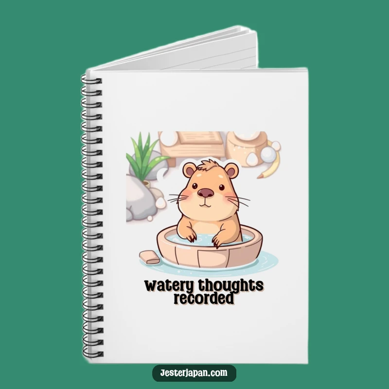 Funny Capybara Hot Spring Notebook: Jot Down Ideas with Hilarious Peace