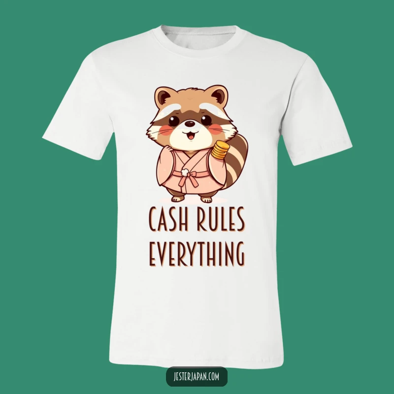 Funny Tanuki Kimono T-Shirt: Playful Raccoon Dog, Lucky Japanese Gift