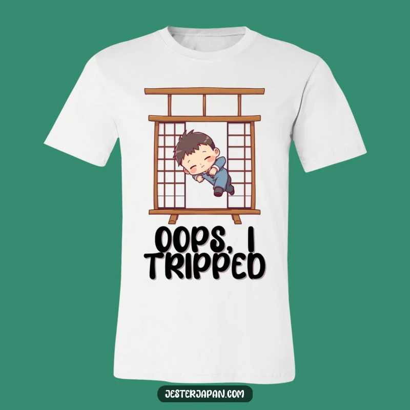 Funny Chibi Shoji Trip Tee - Wear Your Clumsiness with Pride!