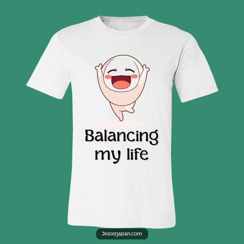 Funny Daruma Upside Down Tee - Hilarious Balance & Luck Shirt
