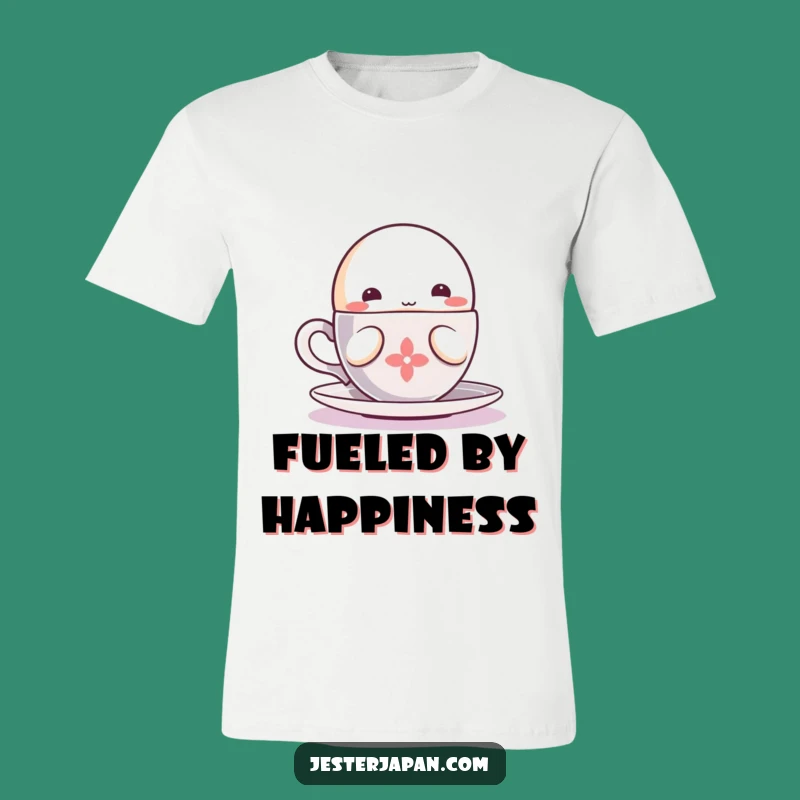 Funny Kawaii Sipping T-Shirt: Cozy Character Tee for Relaxed Vibes