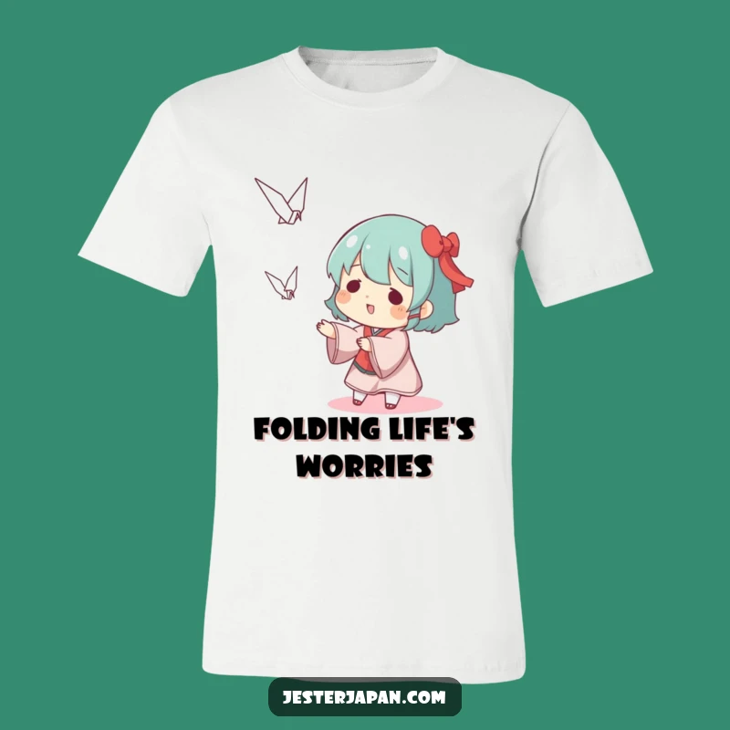 Funny Origami Crane Toss T-Shirt - Hilarious Craft Tee for Paper Art Lovers