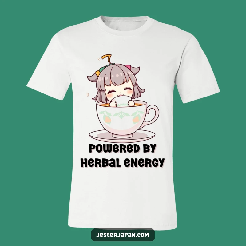Funny T-Shirt: Energetic Tea Sipper Character, Hilarious Gift For Coffee And Tea Lovers
