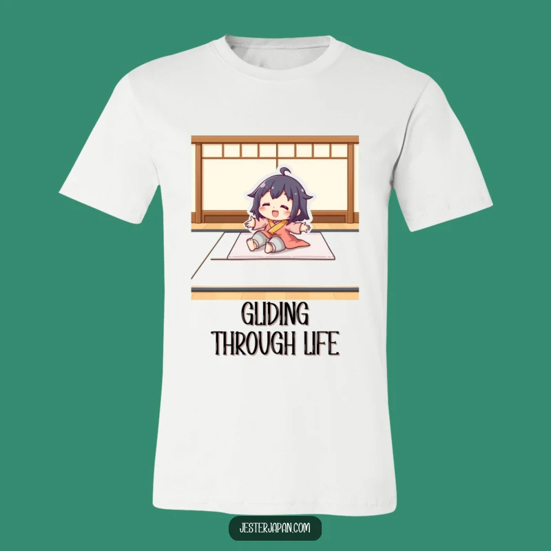 Funny Tatami Slider T-Shirt: Character's Smooth Move, Unique Funny Gift Idea