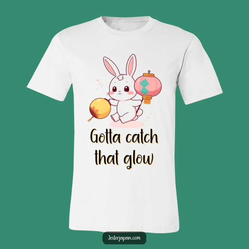 Funny Bunny Chasing Lantern T-Shirt: Wearable Whimsy and Adorable Fun for All