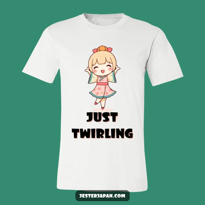 Funny Kokeshi Doll T-Shirt: Twirling Joy, Cute Dancer - Sweet Gift!