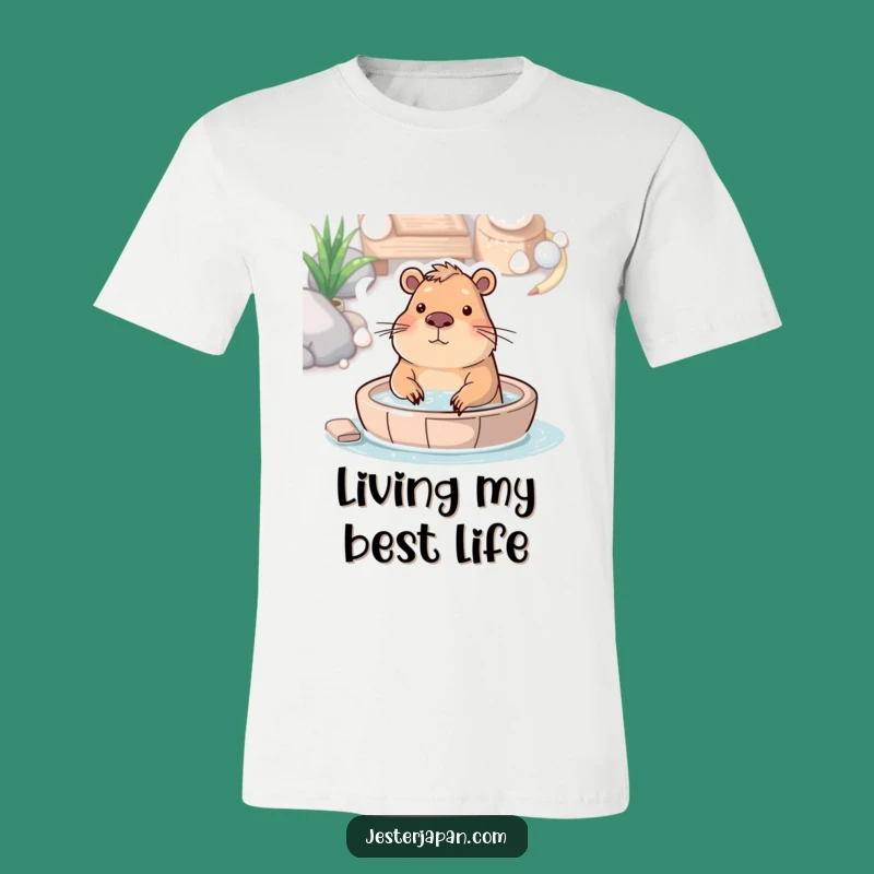 Funny Capybara Hot Spring T-Shirt: Chill Out in Hilarious Comfort