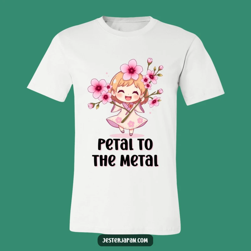 Funny Cherry Blossom T-Shirt: Joyful Spinning Character Spring Apparel Gift