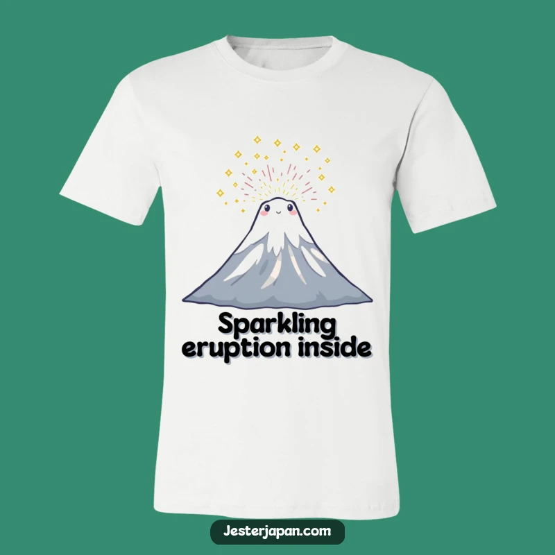 Funny Mount Fuji Sparkle Tee - Wearable Humor and Mountain Fun Gift