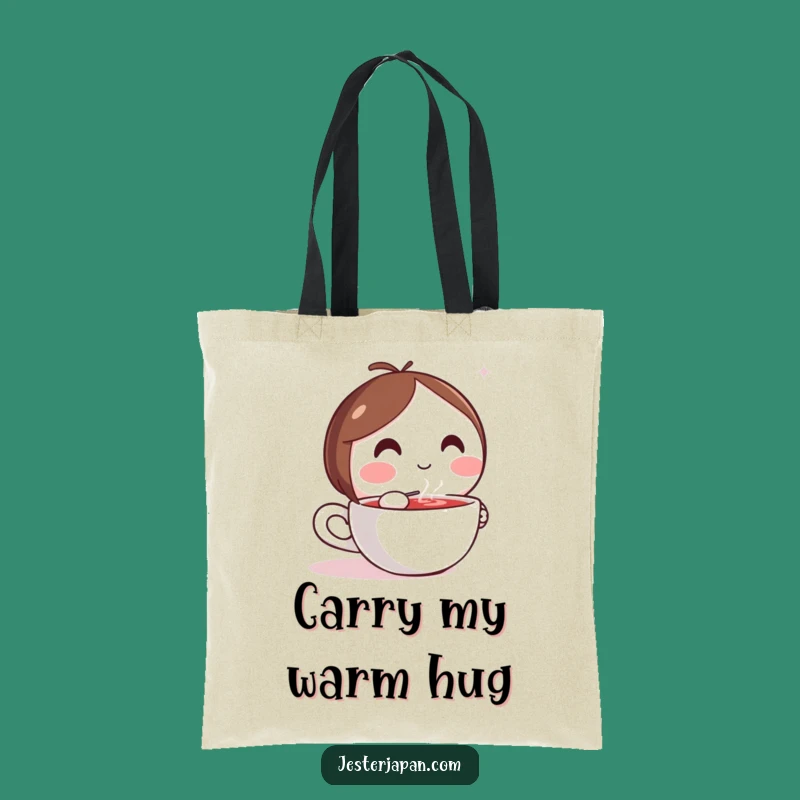 Funny Kawaii Sip & Relax Tote Bag - Humorous & Practical Gift