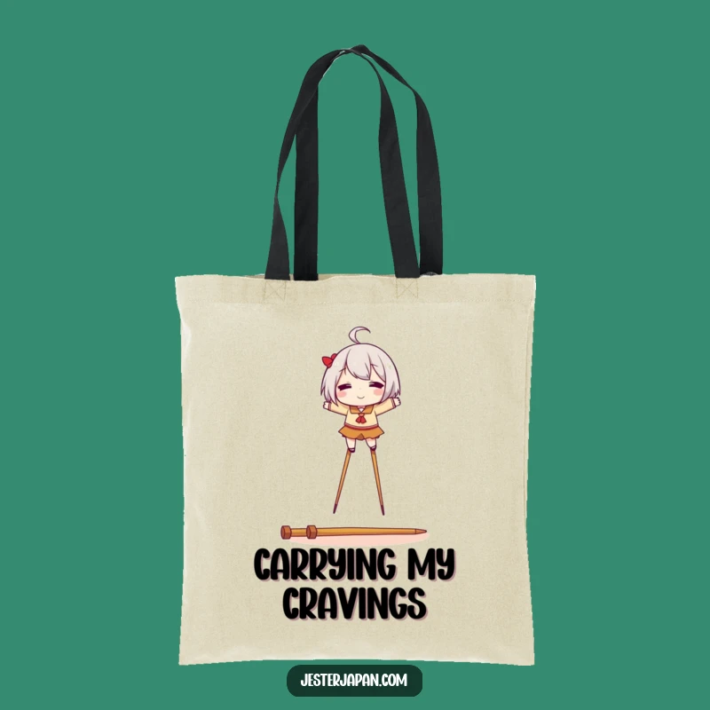 Funny Chopstick Stilts Tote Bag - Quirky & Hilarious Carryall for Foodies