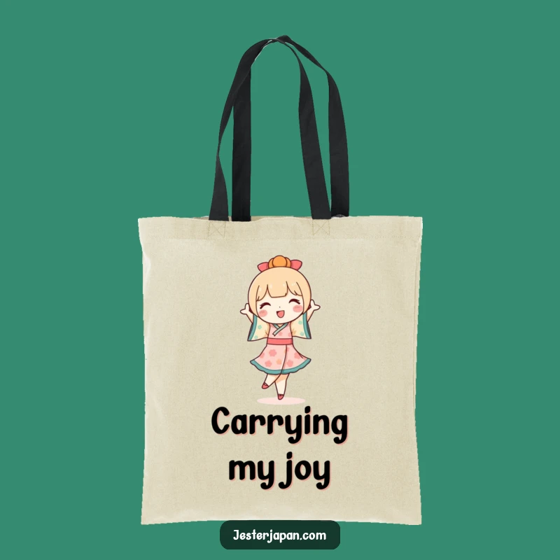 Funny Kokeshi Doll Tote Bag: Carry Joy, Dance Style - Chic Gift!
