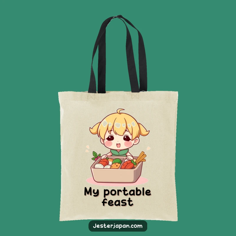 Funny Bento Packer Tote Bag: Carry Your Feast, Whimsical Funny Gift for Lunch Lovers