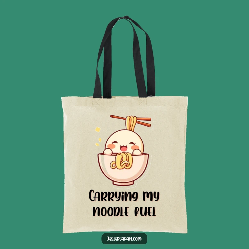 Funny Kawaii Noodle Slurp Tote Bag: Carry Your Feast with Style