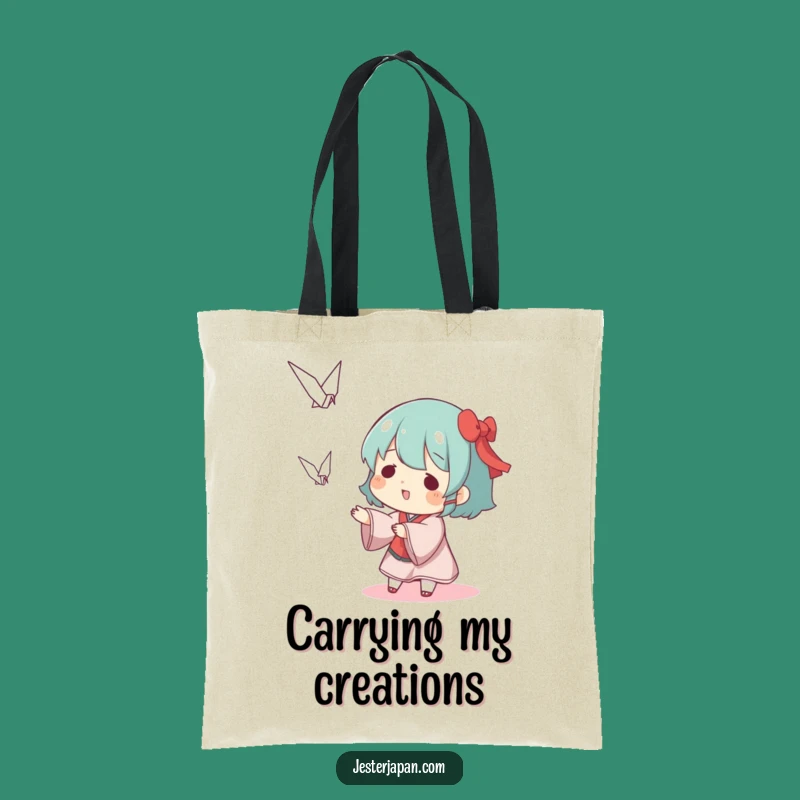 Funny Origami Crane Toss Tote Bag - Chic & Hilarious Carryall for Crafters
