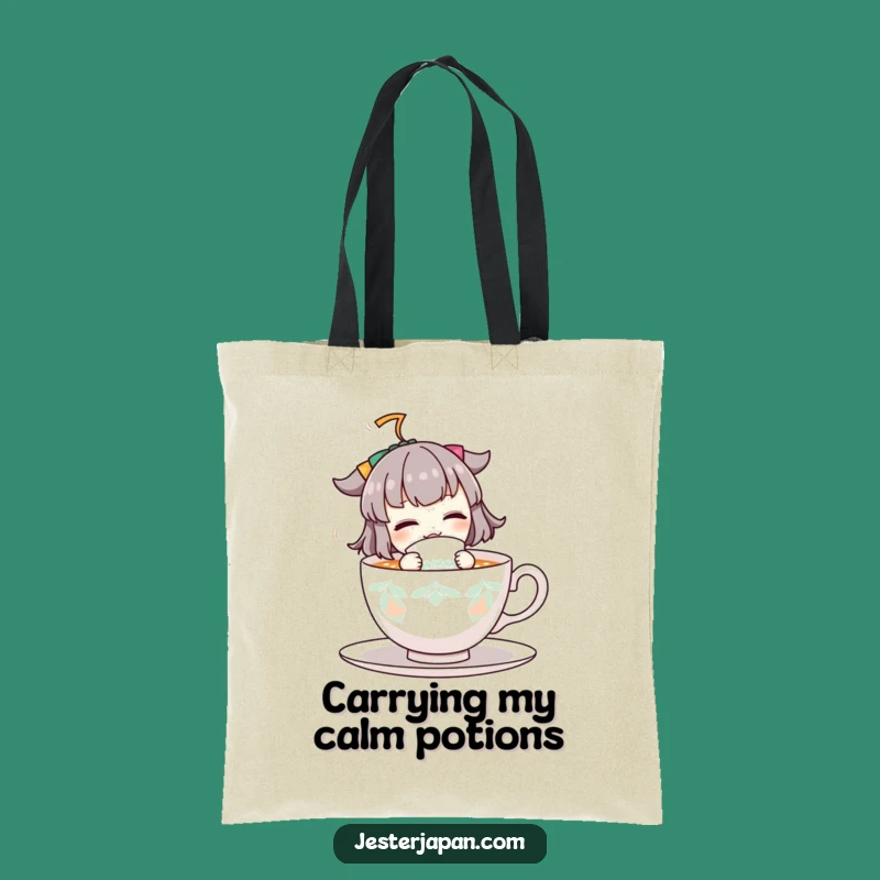 Funny Tote Bag: Energetic Sipper Character Design, Practical & Hilarious Gift For Shoppers